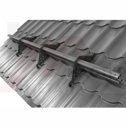 Снегозадержатель трубчатый с плоскоовальной трубой оцинк., длина: 2000мм (3 универ. кронштейна)