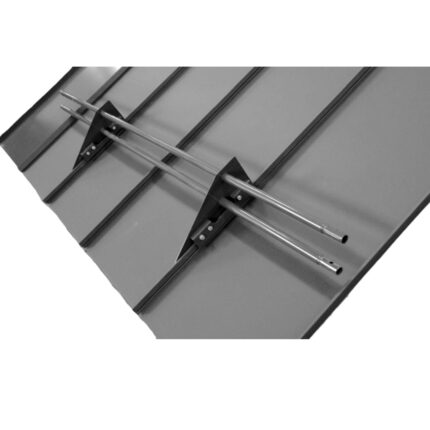 Снегозадержатель трубчатый с круглой трубой оцинк., длина: 3000мм (4 треуг. кронштейна)